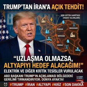 Trump, İran’ı Altyapılarını Hedef Almakla Tehdit Etti!